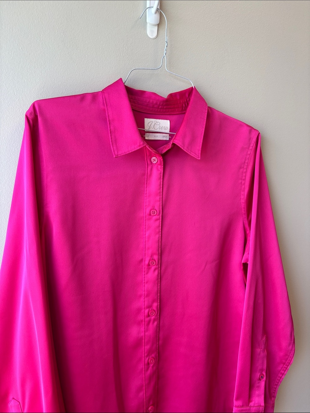 J. Crew Fuchsia Button-Front Blouse - Picture 3 of 7